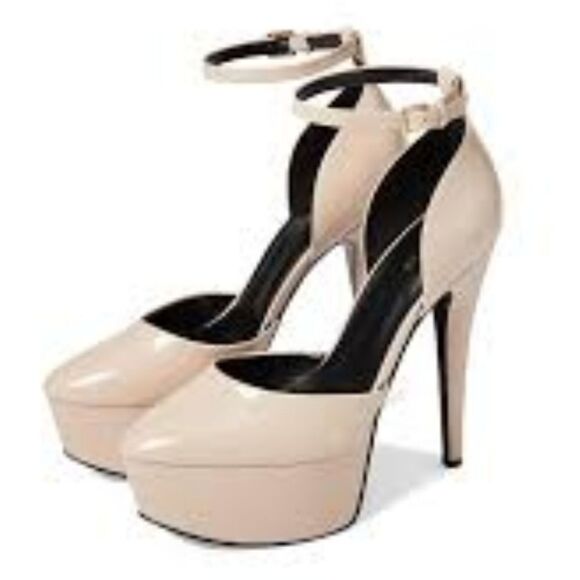 GUESS RACHAL PATENT ANKLE STRAP D'ORSAY PLATFORM PUMPS DILLARD'S - Picture 9 of 16